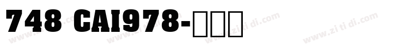 748 CAI978字体转换